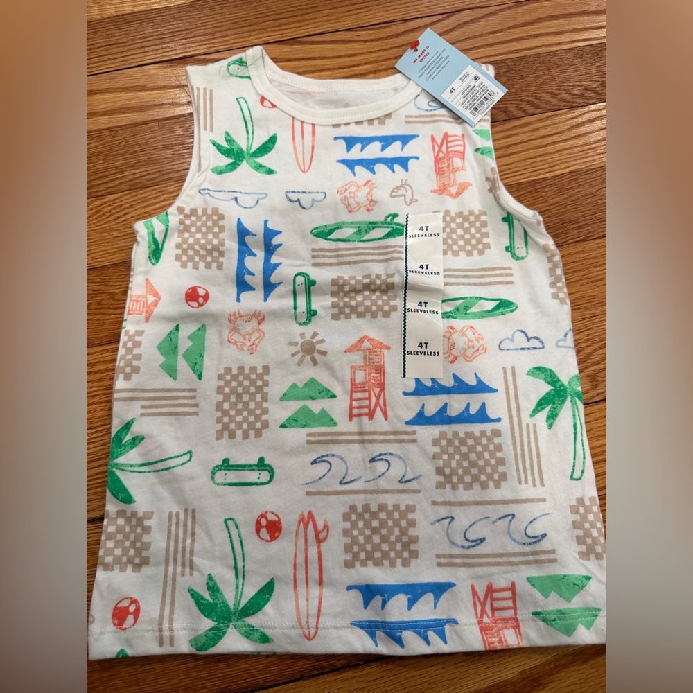Cat & Jack Boys Summer Tank Top 4T Brand New With Tags